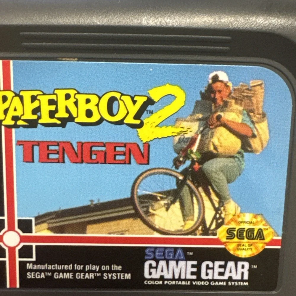 Paperboy 2 Sega Game Gear Cartridge (1993) & Clear Case, Untested